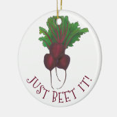 Just Beet (Beat) Es Funny Red Beets Garden Veggie Keramikornament (Links)