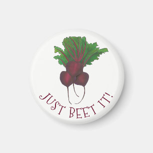 Just Beet (Beat) Es Funny Red Beets Garden Veggie Magnet