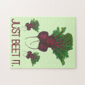 Just Beet (Beat) Es Funny Red Beets Garden Veggie Puzzle (Horizontal)
