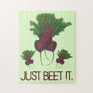 Just Beet (Beat) Es Funny Red Beets Garden Veggie Puzzle