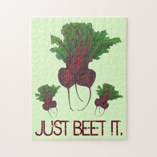 Just Beet (Beat) Es Funny Red Beets Garden Veggie Puzzle (Vertikal)