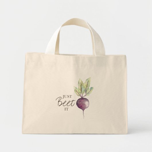Just Beet It Watercolor Bag Mini Stoffbeutel (Vorne)