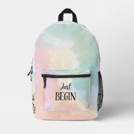 Just Begin Bedruckter Rucksack