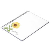 "Just Behalt Growing" SonnenblumenNotebook Notizblock (Linke Seite)