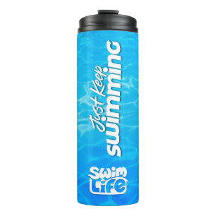 "Just Behalt Swimming" Coole Schwimmbadfarbe Schwi Thermosbecher