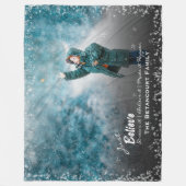 Just Believe Dream It Make it Happen Snow Frame Fleecedecke (Vorderseite)