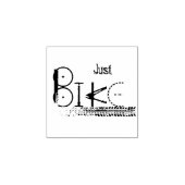 "Just Bike" Graffiti aus Fahrradteilen & Reißspure Gummistempel (Prägung)