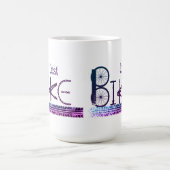 "Just Bike" Graffiti aus Fahrradteilen & Reißspure Kaffeetasse (Mittel)