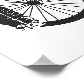 "Just Bike" Graffiti aus Fahrradteilen & Reißspure Poster (Ecke)