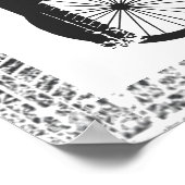 "Just Bike" Graffiti aus Fahrradteilen & Reißspure Poster (Ecke)