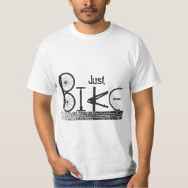 "Just Bike" Graffiti aus Fahrradteilen & Reißspure T-Shirt
