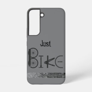 "Just Bike" Graffiti aus Fahrradteilen und Reifens Samsung Galaxy Hülle