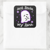 Just Booin My Best Square Sticker (Tasche)