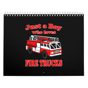 Just Boy Who Lieben Feuerwehrwagen & Kleinkind Feu Kalender
