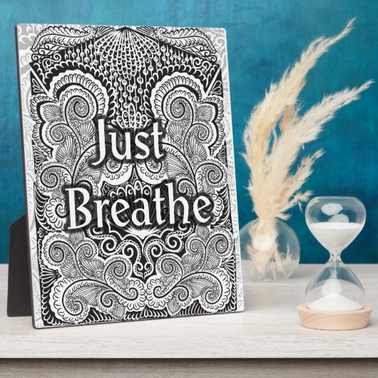 Just Breathe - Calming Mandala Inspiriert Fotoplatte (Seite)