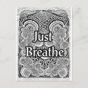 Just Breathe - Calming Mandala Inspiriert Postkarte