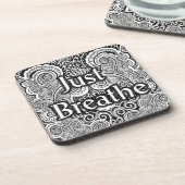Just Breathe - Calming Mandala Inspiriert Untersetzer (Linke Seite)