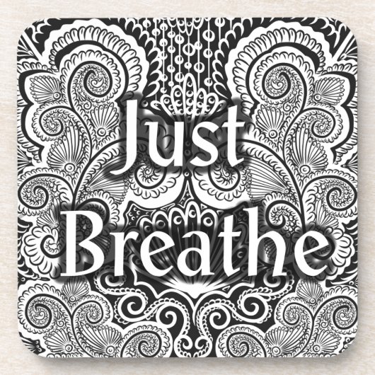 Just Breathe - Calming Mandala Inspiriert Untersetzer (Vorderseite)