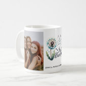 "Just Breathe" Dandelion Foto Tasse (Vorderseite Links)