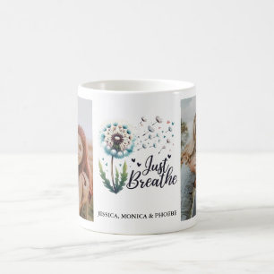 "Just Breathe" Dandelion Foto Tasse
