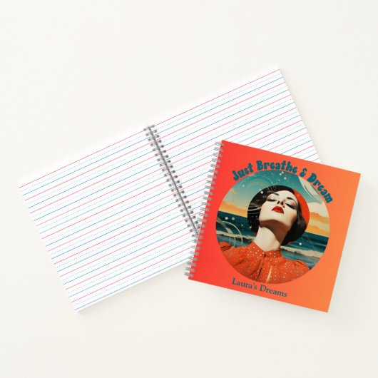 Just Breathe & Dream Retro Journal Notizblock (Innenseite)