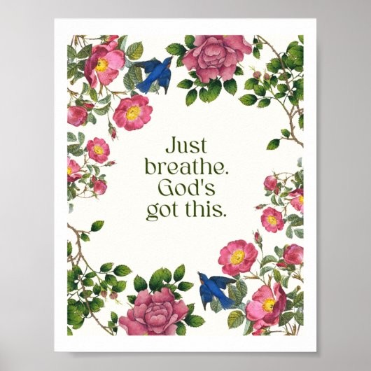 Just Breathe. God's Got This Poster (Vorne)