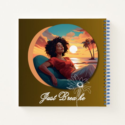 "Just Breathe" Journal Notizblock (Rückseite)
