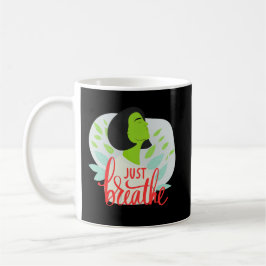 Just Breathe Mindfulness Quote Mug for Daily Calm Kaffeetasse
