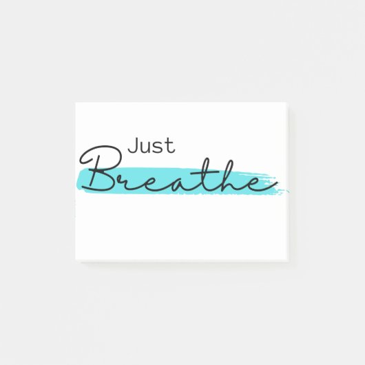 Just Breathe Post-it Klebezettel (Vorderseite)