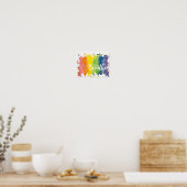 Just Breathe - Regenbogen Poster (Küche)