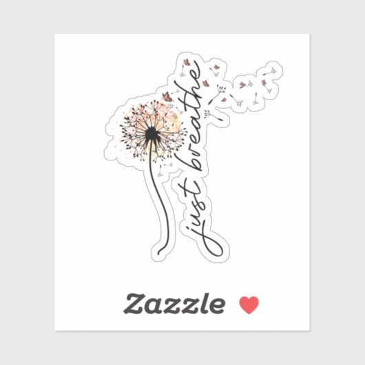 Just breathe sublimation aufkleber (Blatt)