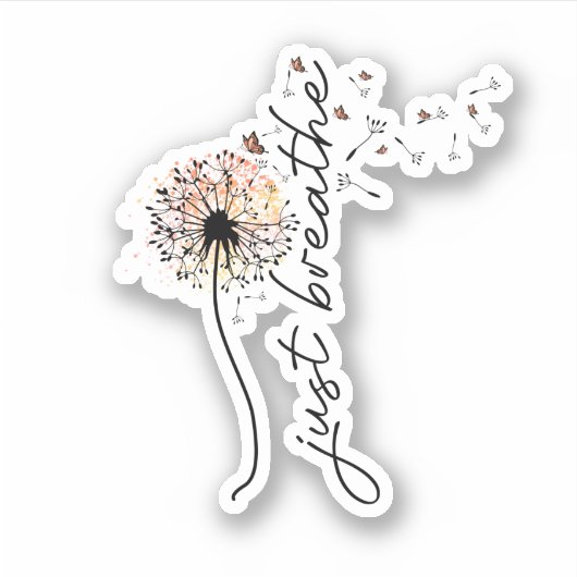 Just breathe sublimation aufkleber (Vorderseite)