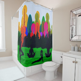 JUST BREATHE und YOGA SHOWER CURTAIN Duschvorhang