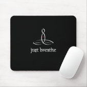 Just Breathe - White Sanskrit Style Mousepad (Mit Mouse)