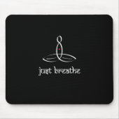 Just Breathe - White Sanskrit Style Mousepad (Vorne)