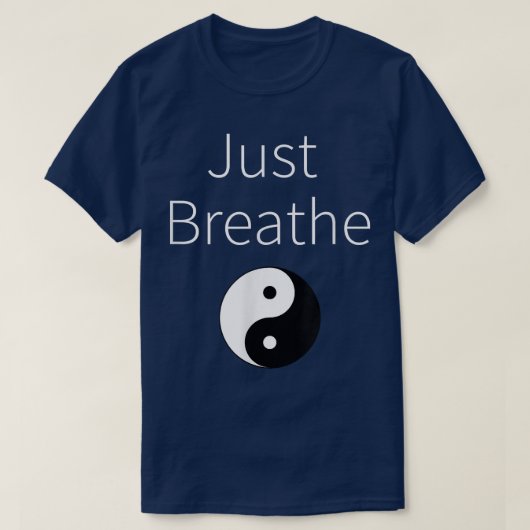 Just Breathe Yin Yang Spirituelle Yoga Workout T  T-Shirt (Design vorne)