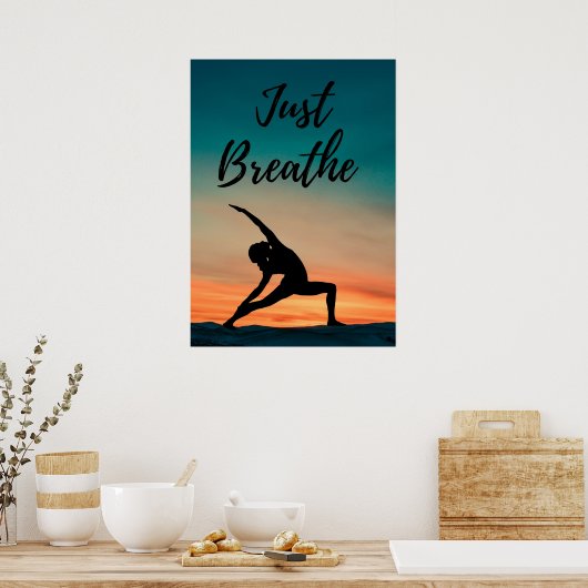 Just Breathe - Yoga Poster (Küche)