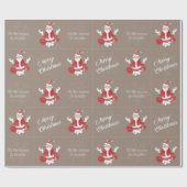 Just Breathe Yoga Santa Geschenkpapier (Flach)