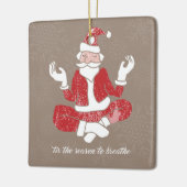 Just Breathe Yoga Santa Keramikornament (Links)