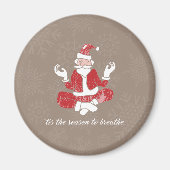 Just Breathe Yoga Santa Magnet (Vorne)