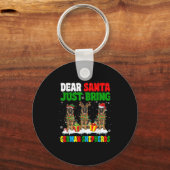 Just Bring German Shepherds Xmas Three Santa Reind Schlüsselanhänger (Vorderseite)