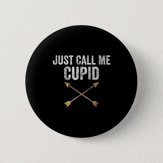 Just Call Me Cud Shirt Retro Arrow Valentine Day  Button (Vorderseite)