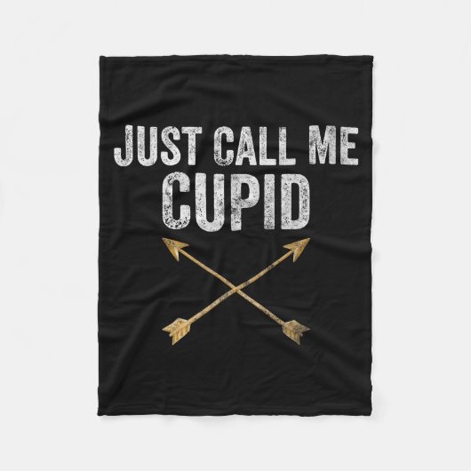 Just Call Me Cud Shirt Retro Arrow Valentine Day Fleecedecke (Vorderseite)
