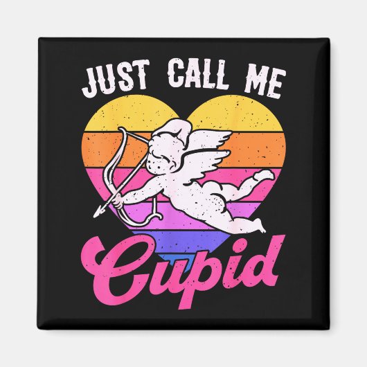 Just Call Me Cud Valentine Cute Arrow Heart Couple Magnet (Vorne)