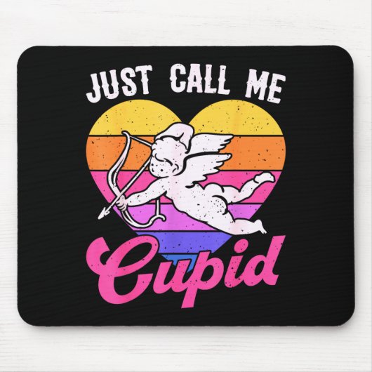 Just Call Me Cud Valentine Cute Arrow Heart Couple Mousepad (Vorne)