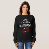 Just Call Me Heart Magne Valentines Teens Youth Sweatshirt (Vorne ganz)