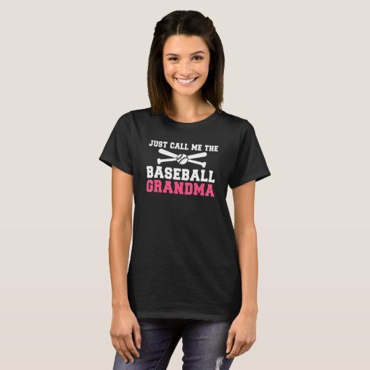 Just call me the Baseball Grandma T-Shirt (Vorne ganz)