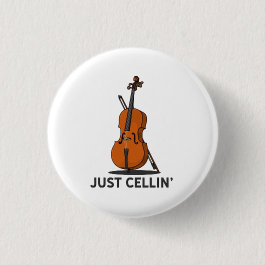 Just Cellin Cellist Performance Music Cello Button (Vorderseite)