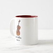 Just Cellin Cellist Performance Music Cello Zweifarbige Tasse (Vorderseite Links)