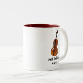 Just Cellin Cellist Performance Music Cello Zweifarbige Tasse (VorderseiteRechts)